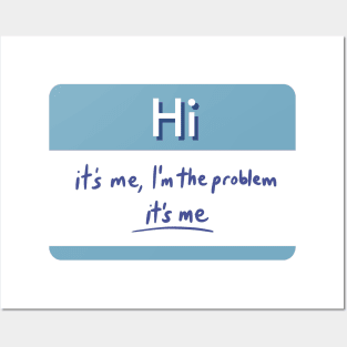 Anti Hero I'm the Problem - Midnights name tag sticker Posters and Art